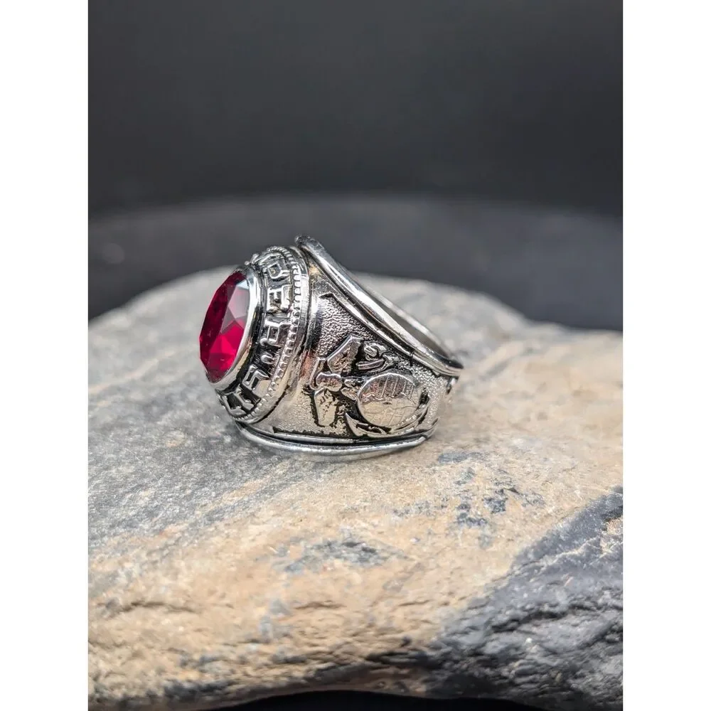 ESPO Sterling Marine Corps Ring • Semper Fidelis • Size 8 • 20.84g
